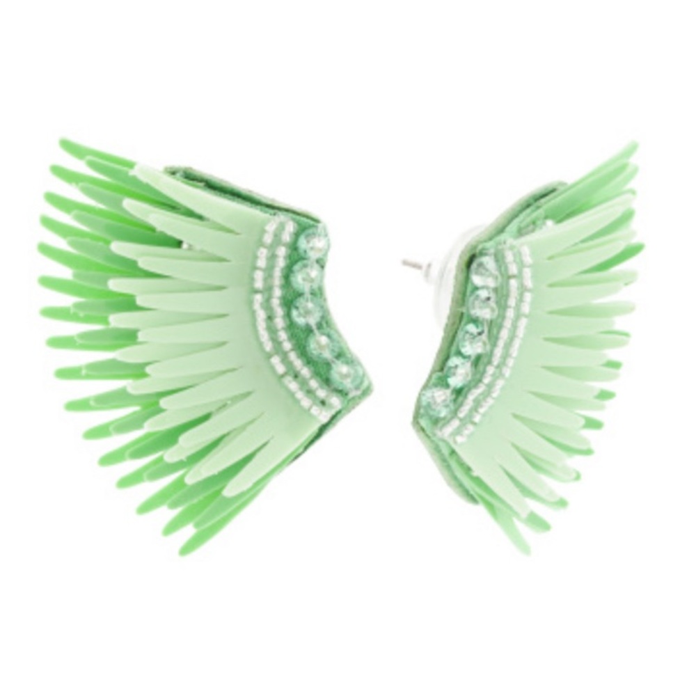 Mignonne Gavigan Mini Madeline Green Earrings NWT